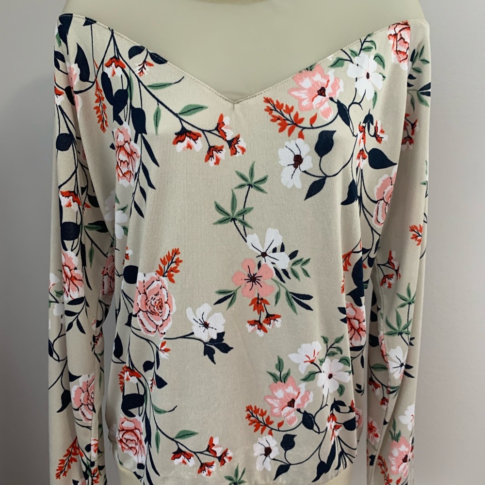 Lula Roe Floral & Mesh Top - Picture 13 of 16